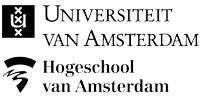 Hogeschool van Amsterdam (HvA) en de Universiteit van Amsterdam (UvA) Logo